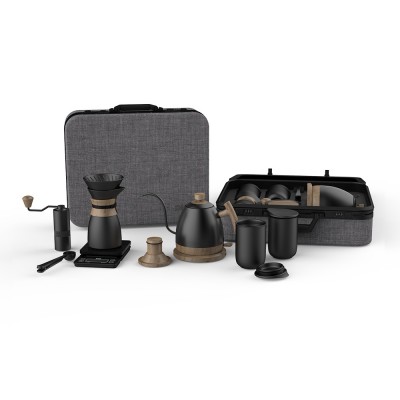 DHPO popular premium gift ceramic V60 coffee dripper coffee maker set with electric kettle