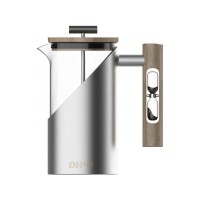 DHPO borosilicate glass french press for coffee tea with hourglass timer