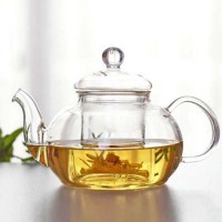 High borosilicate glass teapot with glass infuser