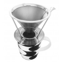 Paperless Pour Over Coffee Dripper Stainless Steel Reusable Coffee Filter and Single Cup Coffee Maker